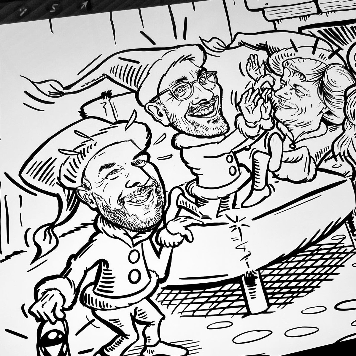 AFDesigndude's tweet photo. Hoi! Work in progress op m’n iPad. Een kerstkaart tekenen voor een prachtig bedrijf! Inkten in Procreate met ApplePencil.
.
#workinprogress #tekenen #drawing #digitaldrawing #procreate #afdesign #workum https://t.co/ZblbvO6q3U