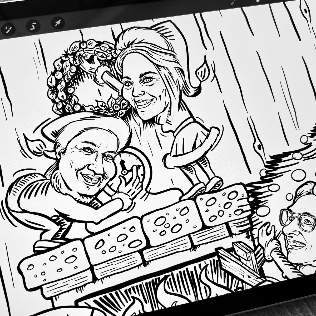 Hoi! Work in progress op m’n iPad. Een kerstkaart tekenen voor een prachtig bedrijf! Inkten in Procreate met ApplePencil.
.
#workinprogress #tekenen #drawing #digitaldrawing #procreate #afdesign #workum