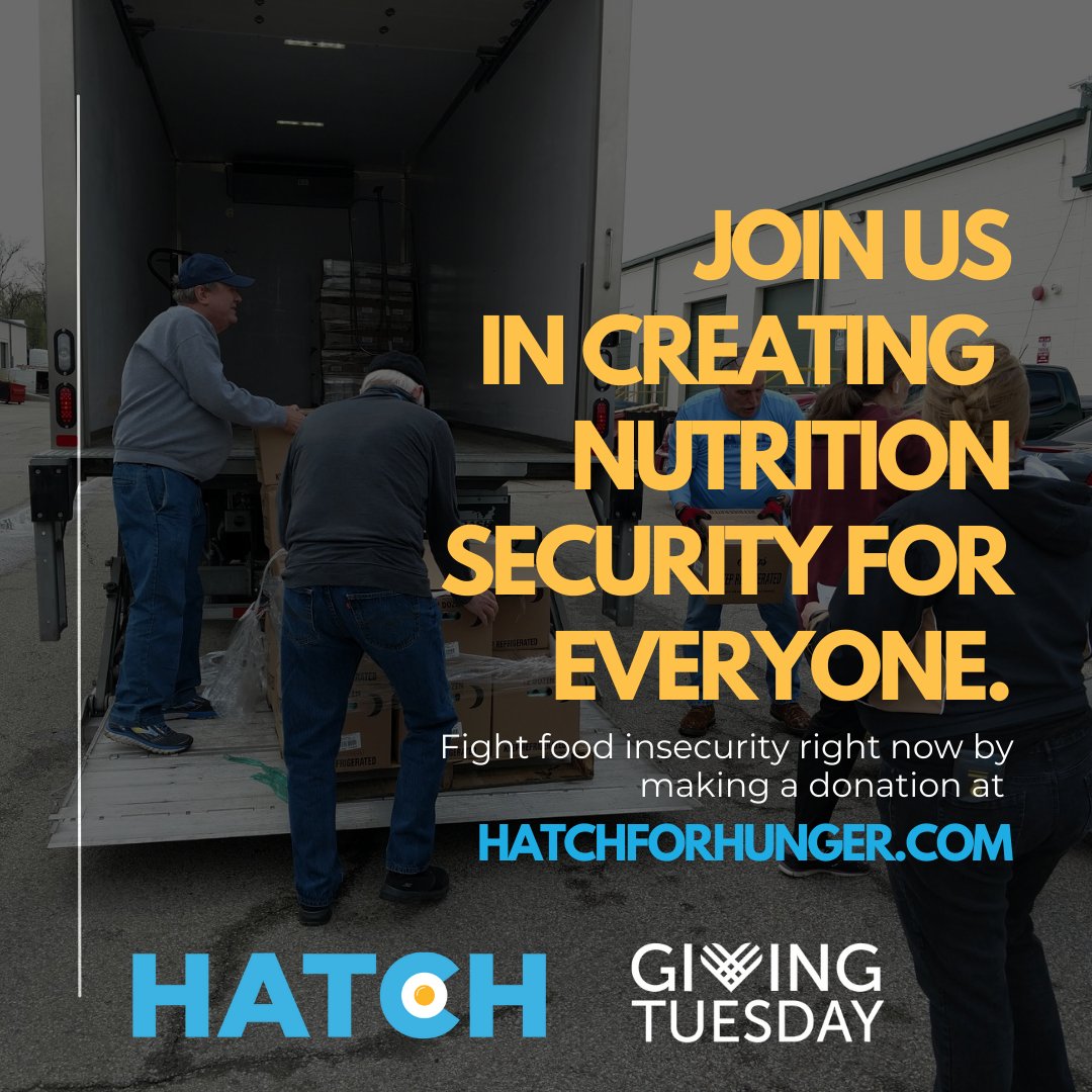 HATCH is on a mission to make a difference in the lives of those facing food insecurity. Your support can make a significant impact in getting nutrient-rich proteins onto the tables of families nationwide. Click the link in our bio to make a donation and be a part of our mission.