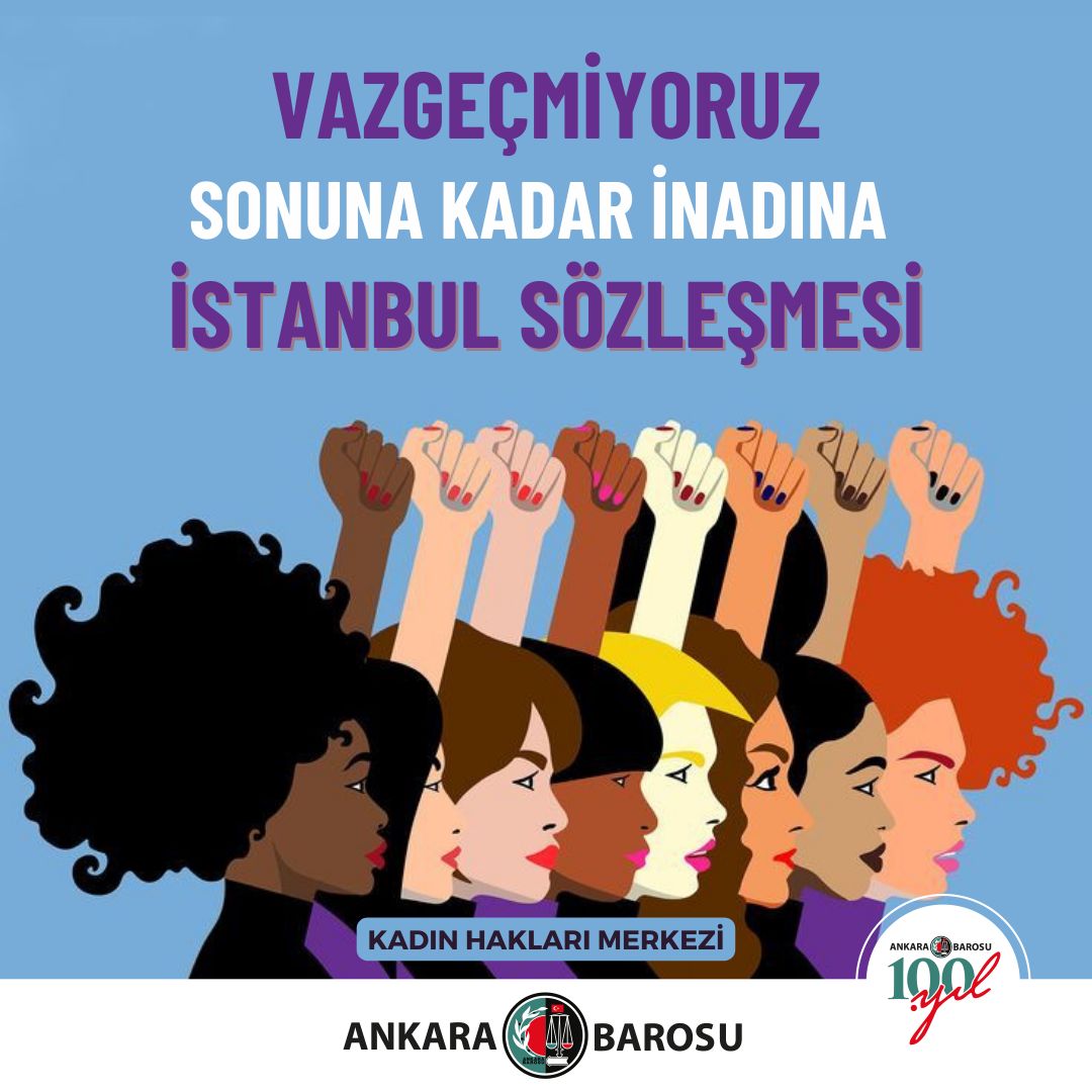 Buradayız,
Hiçbir yere gitmiyoruz,
İstanbul Sözleşmesinden vazgeçmiyoruz !!!

#istanbulsozlesmesiyasatir
#istanbulsozlesmesindenvazgecmiyoruz
#6284uuygula 
#kadinhaklarimerkezi 
#siddetekarsihepbirlikte 
#istanbulsozlesmesi