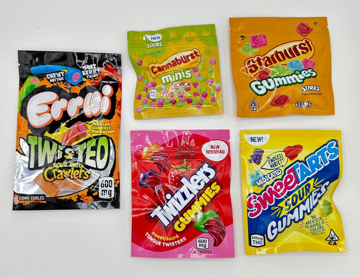 nyc_exoticsmoke's tweet photo. Shatter-Infused Gummies 🔥
Made in a facility and infused with shatter (pure THC). Every single pack will leave you stupid smacked.  Best quality gummies and largest variety of flavors you’ll find in NYC. Got the best single digit ticket on them! https://t.co/MEj6PLI0hi