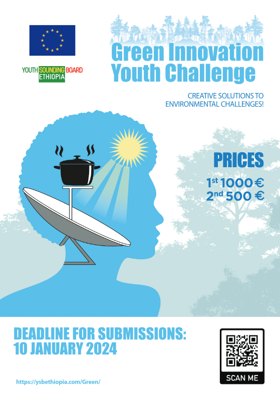 EUinEthiopia's tweet photo. It's on! EUD Ethiopia and @ysbethiopia are calling young minds to submit their best ideas to the Green Innovation Youth Challenge. After a successful launch we expect your ideas to solve environmental challenges by 10 January 2024. https://t.co/n4i9AYNBFs https://t.co/d6ysG80H6Z