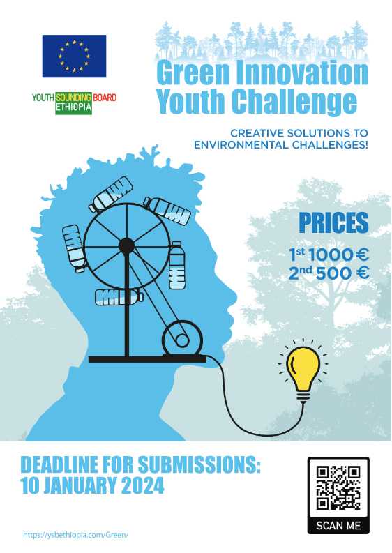 EUinEthiopia's tweet photo. It's on! EUD Ethiopia and @ysbethiopia are calling young minds to submit their best ideas to the Green Innovation Youth Challenge. After a successful launch we expect your ideas to solve environmental challenges by 10 January 2024. https://t.co/n4i9AYNBFs https://t.co/d6ysG80H6Z