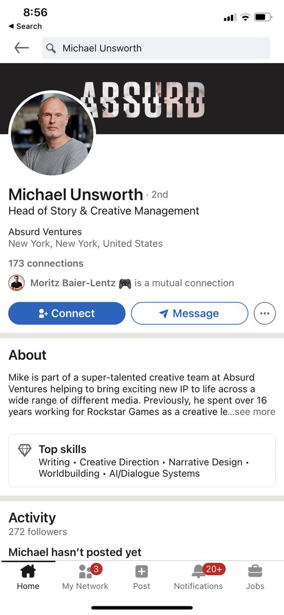 stephentotilo's tweet photo. Longtime senior Rockstar developers are gathering at Absurd Ventures. The company, started by Rockstar co-founder Dan Houser, recently hired GTA V/RDR2 senior writer Michael Unsworth as its head of story. Lazlow Jones listed as a co-founder. 

Via BeGeek https://t.co/lIFNB48Li4 https://t.co/HY4Sgh6xeZ