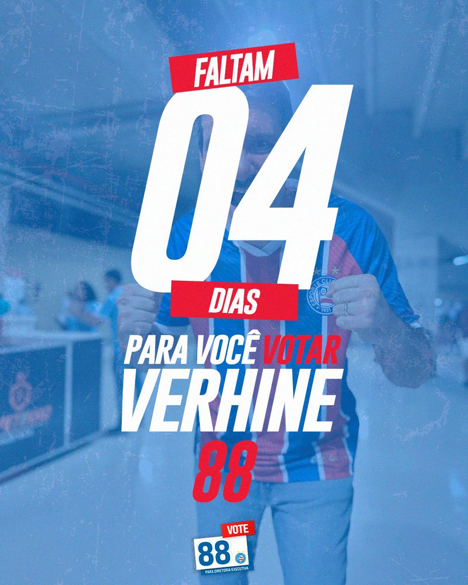 MarcusVerhine's tweet photo. Contagem regressiva para a decisão que moldará o futuro do nosso Clube! 🗳️⚽ Em apenas 4 dias, teremos a oportunidade de escolher o caminho que queremos trilhar juntos. Vamos fazer história! 🏆🤝 #JuntosPeloNossoClube #BBMP #Faltam4Dias #vote88 https://t.co/8buUFfzR1W