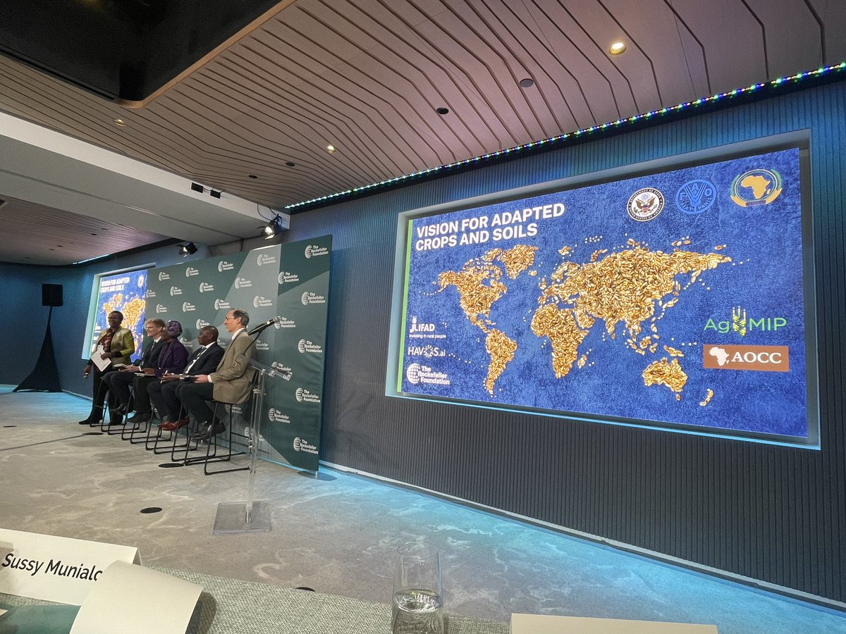 Excited to be representing <a href="/FANRPAN/">Food, Agric. & Nat. Res. Policy Analysis Network</a> in the Vision for Adapted Crops &amp; Soils Workshop hosted by <a href="/RockefellerFdn/">The Rockefeller Foundation</a> <a href="/_AfricanUnion/">African Union</a> <a href="/FAO/">Food and Agriculture Organization</a> <a href="/AgMIPnews/">AgMIP</a> in support of enhancing #climate-resilient and nutritious food systems in Africa.