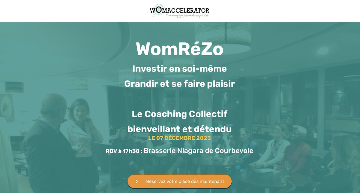 Lise Bachmann (@bachmannlise) on Twitter photo 🚀 Rejoignez-moi à #WomRéZo le 7/12 à Courbevoie pour une soirée inspirante avec <a href="/CGarconnet/">Christophe Garconnet</a>
Atelier "Trouver votre carburant pour agir" suivi de #réseautage.
1h30 pour changer votre regard, découvrir vos #talents et repartir avec un plan !
🎟️ womaccelerator.learnybox.com/womrezo-decemb… #networking 🚀 Rejoignez-moi à #WomRéZo le 7/12 à Courbevoie pour une soirée inspirante avec <a href="/CGarconnet/">Christophe Garconnet</a>
Atelier "Trouver votre carburant pour agir" suivi de #réseautage.
1h30 pour changer votre regard, découvrir vos #talents et repartir avec un plan !
🎟️ womaccelerator.learnybox.com/womrezo-decemb… #networking
