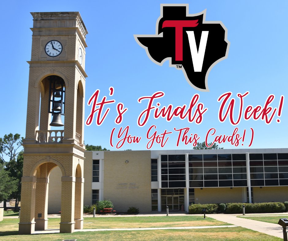 TrinityValleyCC's tweet photo. It's time to ace Finals Week! You got this Cards!
#wearetvcc #tvcc #cardinalcountry #cardinaltakeover #finals #finalexams https://t.co/LqEN94Mo0A