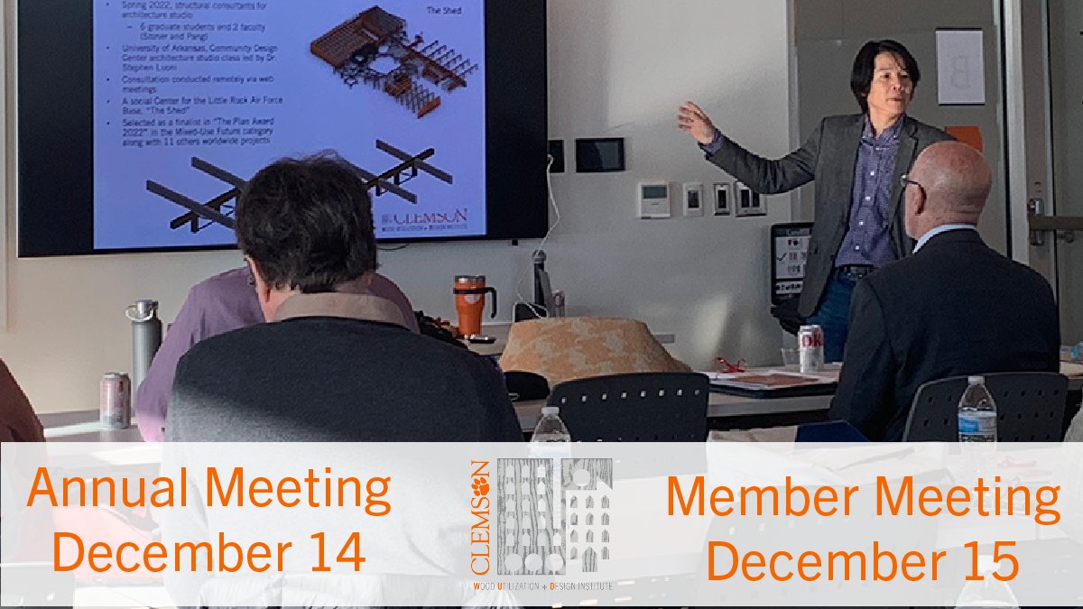 Join us at @clemsonuniv on Thurs, Dec 14 for the WU+D Annual Meeting to hear updates from the Institute & our campus partners. WU+D members are invited to stay for the Member Meeting on Fri, Dec 15 ➡️ecs.page.link/DjR2W @clemsoncafls @clemsoncecas @CUSoA_Clemson