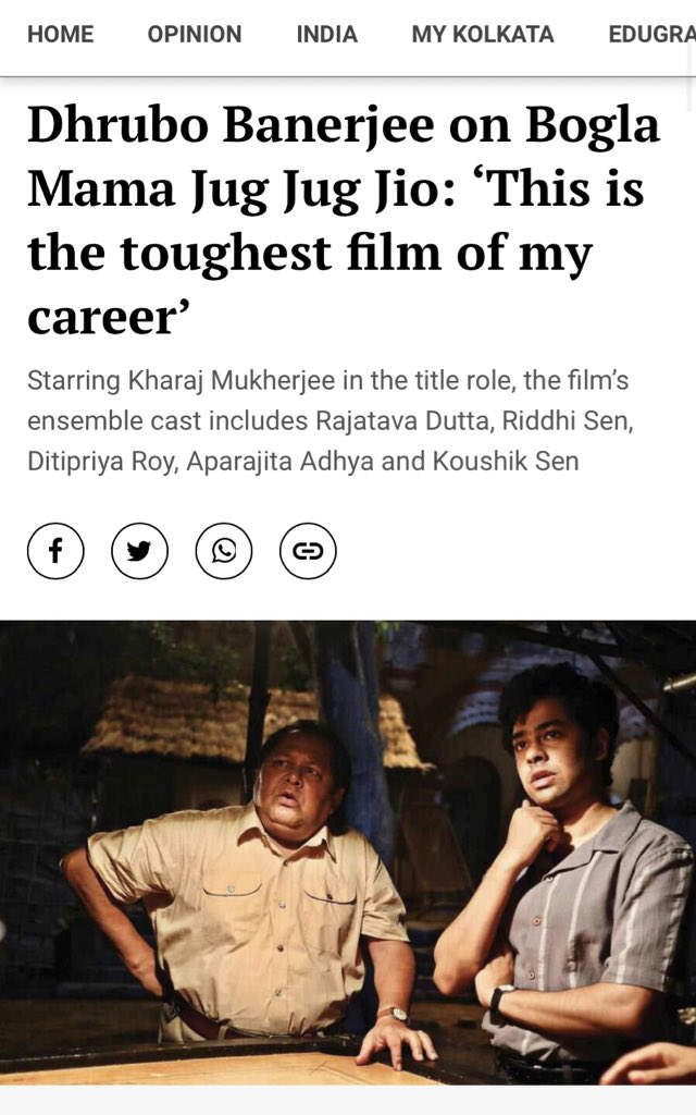 ‘This is the toughest film of my career’ - @dhrubo_banerjee Read more on @ttindia: bit.ly/3T0JuSE | #BoglaMama now in cinemas | Book your tickets now: bit.ly/3SIbvye #KharajMukherjee @riddhisen896 #RajatavaDutta @AdhyaAparajita #KaushikSen #ReshmiSen