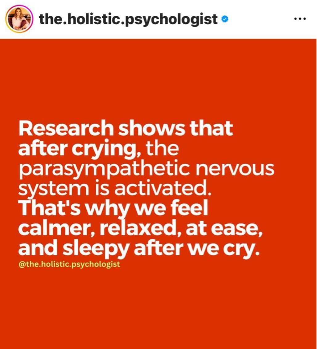 Research shows… #theholisticpsychologist #crying  #selfcare