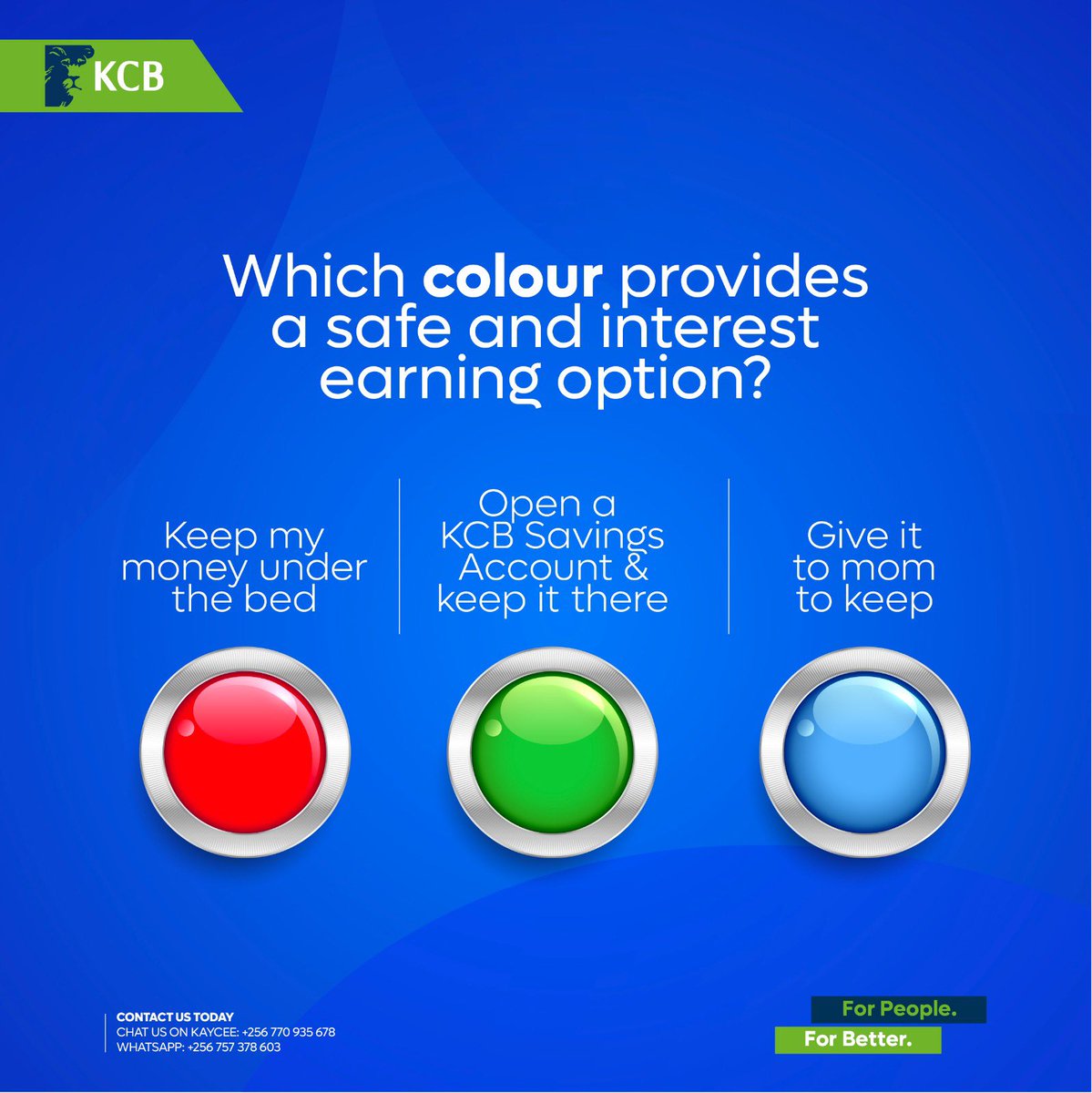 kcbbankug's tweet photo. A dime saved is a day saved. Dial *244# and open your KCB savings account today 😎

No internet connection required. #KCBMobileBanking #ForPeopleForBetter https://t.co/zGU2BIMfdz