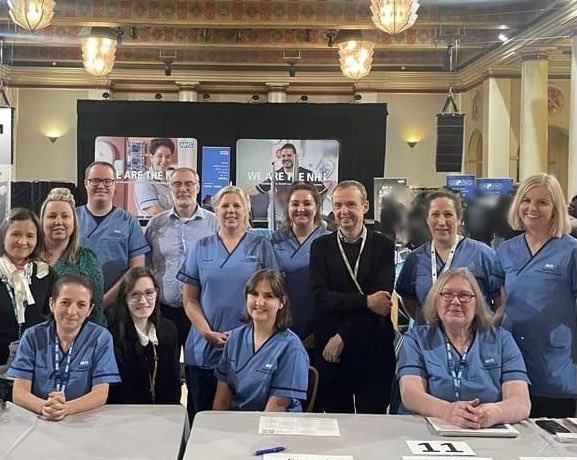 Team NHSE Nursing AHP and Midwifery workforce team North East and Yorkshire at yesterdays South Yorkshire NHS event
Great to see so many attendees from across so many communities interested in finding out more about the NHS and wanting to become part of it 
#Everyoneiswelcome