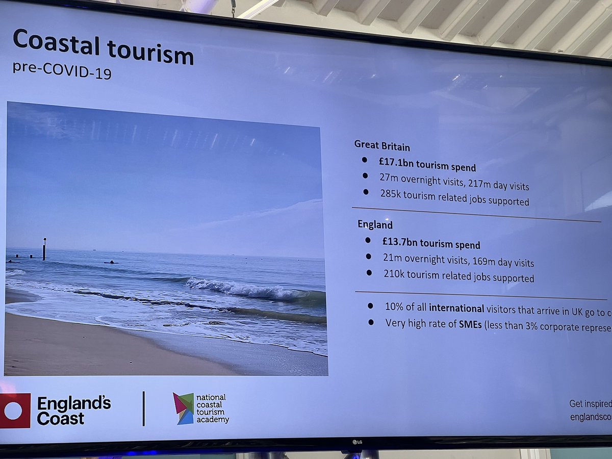 The value of coastal tourism in the Uk is £1.7 billion annually hearing some fascinating insights today from <a href="/nctacademy/">NCTA</a> Sam Richardson MBE <a href="/britainsocean/">Britain's Ocean City</a> #DPConference23