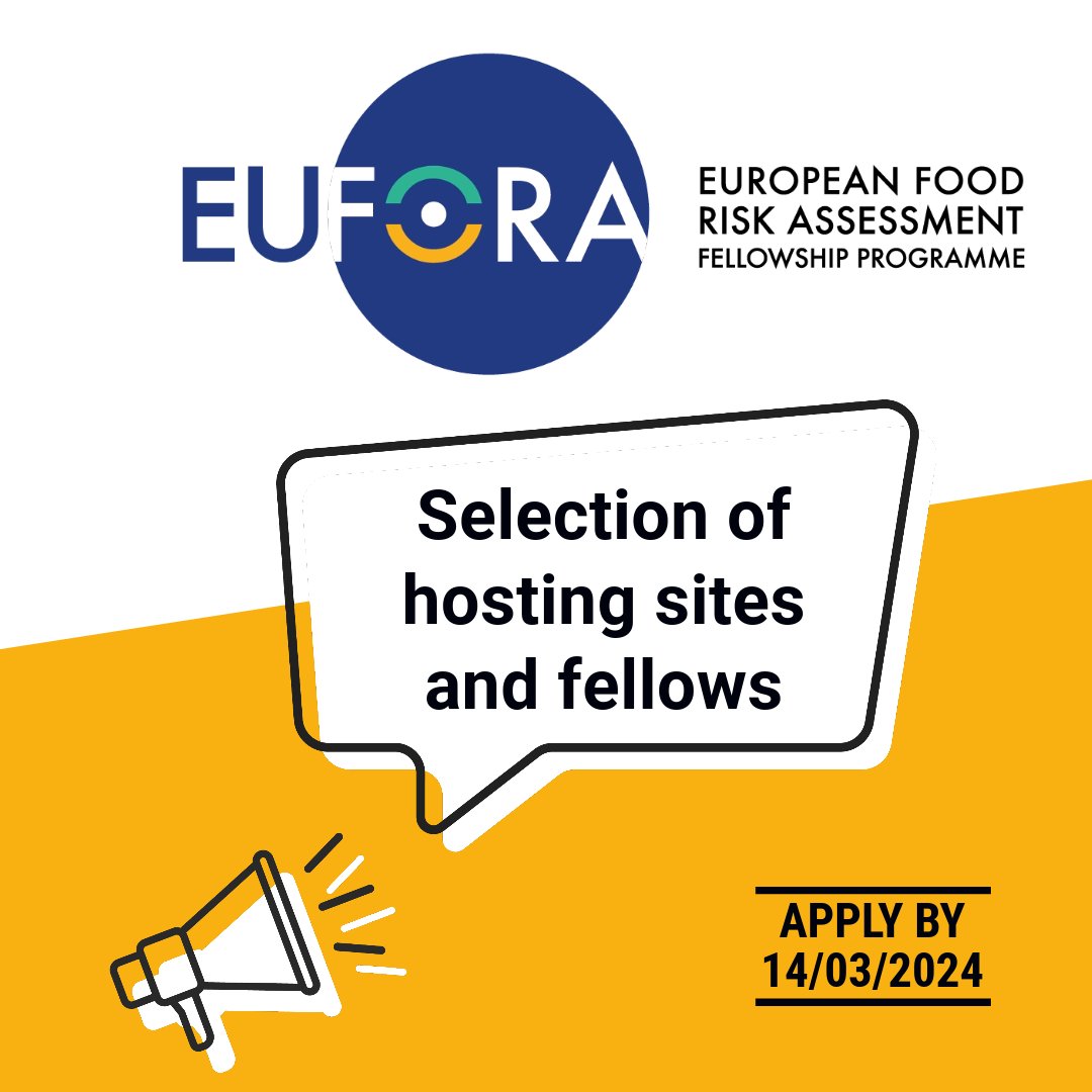 EFSA_EU's tweet photo. 💡Are you an Art. 36 organisation interested in applying for the #EUFORA call but don't have a partner yet? 

Connect with your national #FocalPoint for support ⤵️

https://t.co/IgvW0WO0pJ

⏰14/3/24

#EFSAFellowship https://t.co/io5Ol2rhuk