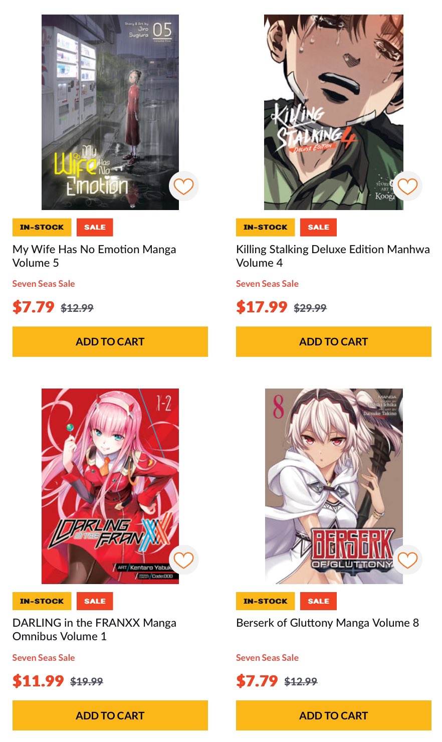 🧭Manga Alerts & Restocks #uw7s🌊 on X: Crunchyroll Store's