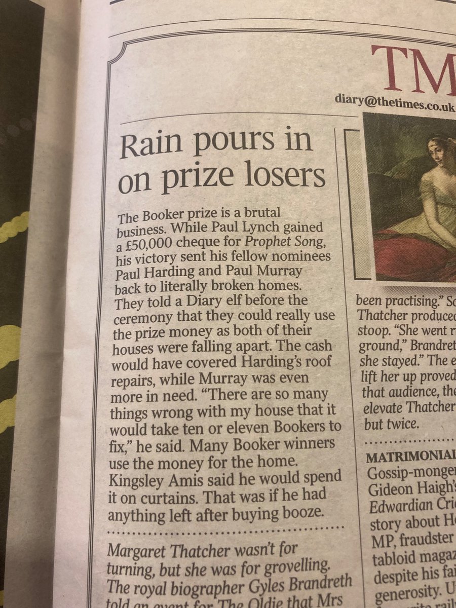 SCaseyJourno's tweet photo. A fun evening at the Booker Prize for @TimesDiary https://t.co/HeIBqlEz7w
