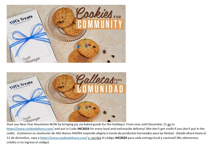 JhcPto's tweet photo. New Year NOW with baked goods for the holidays! Now until Dec 11 https://t.co/f2hhMB5lb5 Code JHC2023 ¡Año Nuevo AHORA con productos horneados para las fiestas! Ahora, hasta el 11 de diciembre https://t.co/6pq02AUYU2 use el código JHC2023 https://t.co/upMVza5yzv