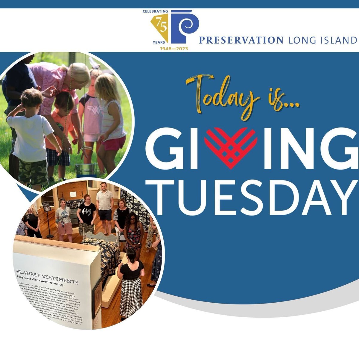 Today's the day! Your gift will support special projects including essential capital improvements to the Joseph Lloyd Manor and the publication of "Promoting Long Island: The Art of Edward Lange, 1871-889".  buff.ly/47q0UME 
#GivingTuesday #HistoricHouse #ArtandCulture