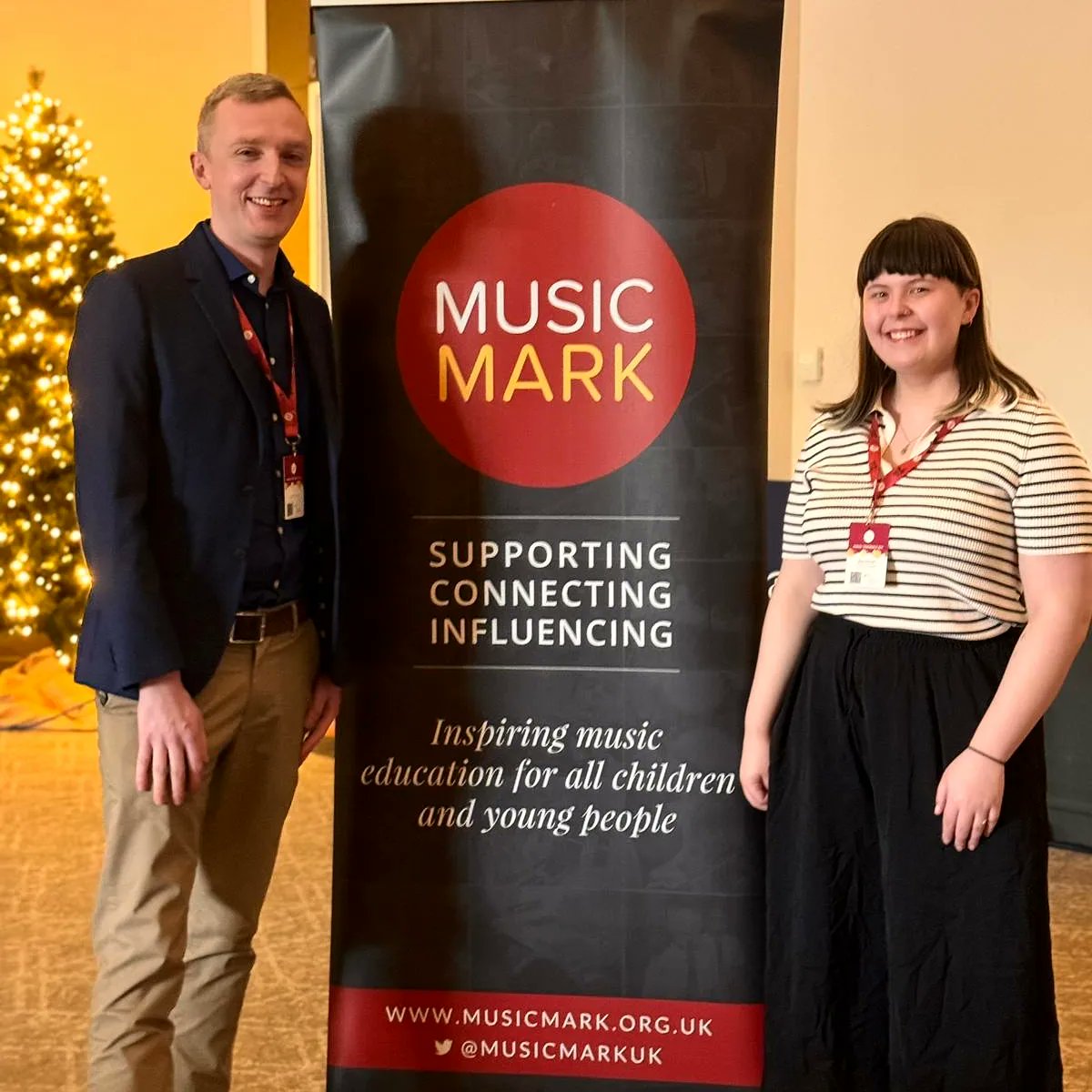 Our barrier-smashing Youth Leadership Coordinator, Elen, and Executive Director, Nick, are having a wonderful time at the @musicmarkuk conference today! 🎶 #MMConference23 #musiceducation #charitytuesday