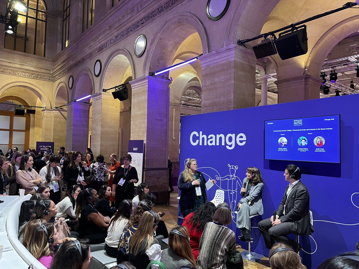 So how to ensure that #women participate in the renewed interest for #space conquering 🛰️🚀🪐?
- Working on equal opportunity
- Ensuring that every child &amp; student learns mathematics, not just future engineers
- Preparing women for leadership
#gendergap #WFGM23