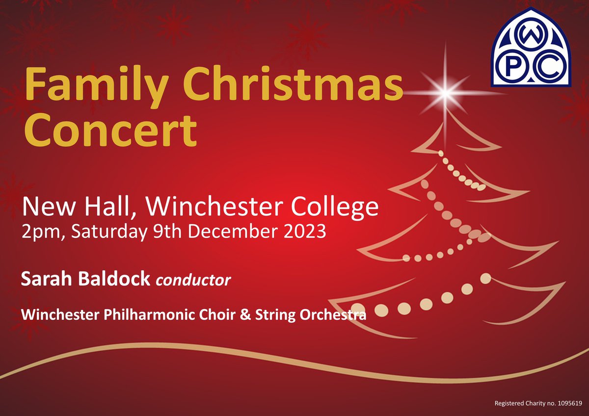 Which is your favourite carol? Could it be God Rest you Merry, Gentlemen,  The Star Carol or perhaps Away in a Manger? We will be singing all these and more with bits from Handle Messiah at our family concert at 2pm on Saturday 9th December in New Hall, Winchester.