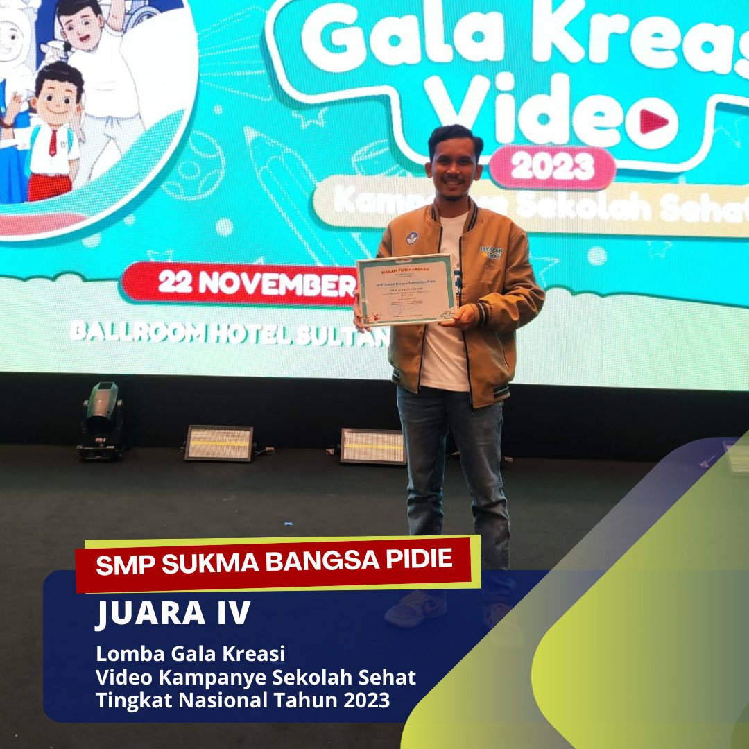 SukmaPidie's tweet photo. Selamat SMP @SSBPidie memenangkan Gala Kreasi Video yang diikuti ratusan sekolah di Indonesia. Semoga menjadi inspirasi untuk sekolah-sekolah lain untuk berkreasi demi kemajuan pendidikan. https://t.co/Fn7BTBwJ1S
