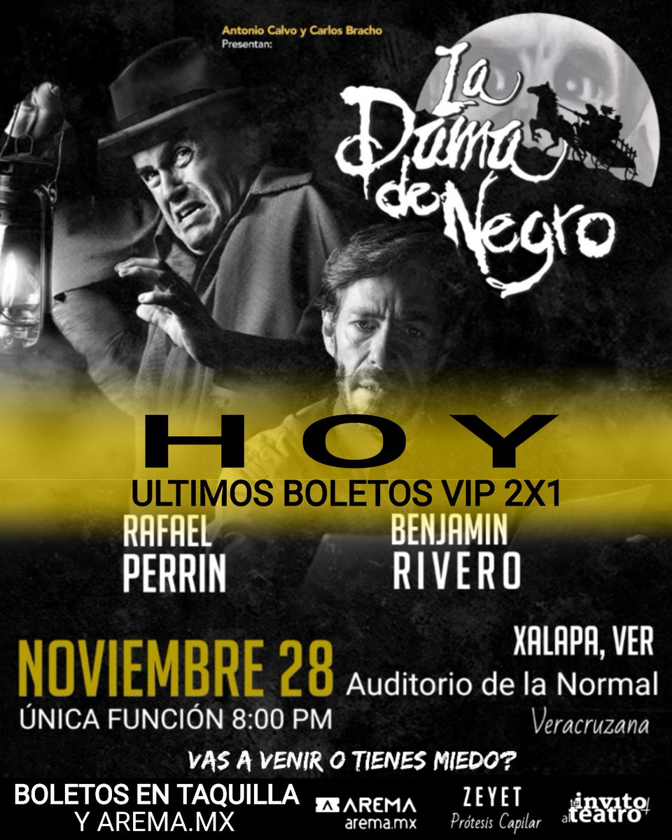 📍 #XALAPA 
👻 los sucesos paranormales que suceden involuntariamente en el transcurso de la obra, deben ser contados, por el bien de ustedes... 👀
Boletos en taquilla y en linea 🎟️👇 
arema.mx/e/10679

 #teatro #coatepec #terror #Suspenso #EventosEnVivo