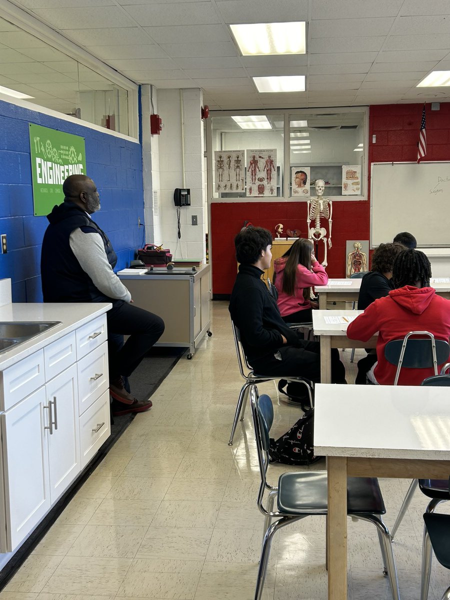 FCSreader's tweet image. Career day @FranklintonMS with Dr. Pais and Mr. Dillard from @VanceGranville