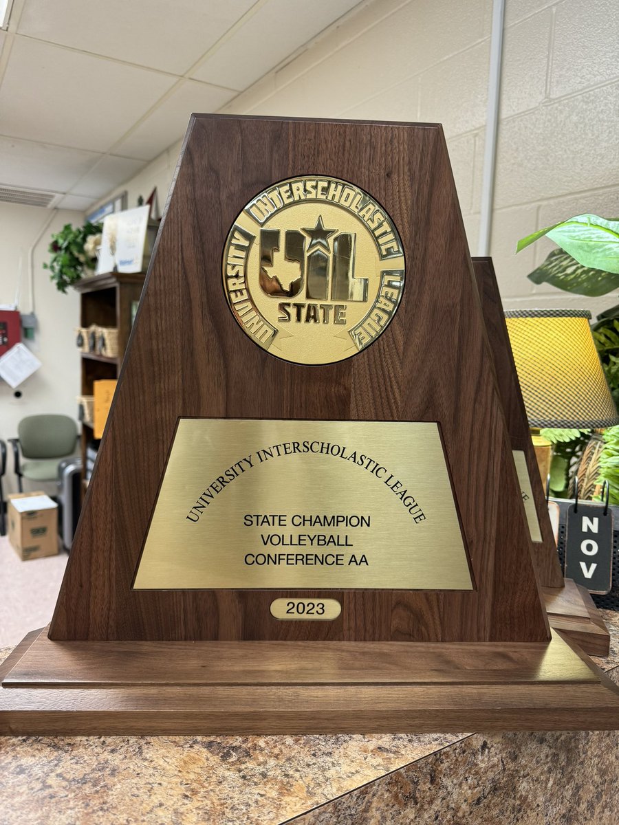 New office decoration!! We are so proud of our volleyball team and coaching staff. 🏐😁🏆💕