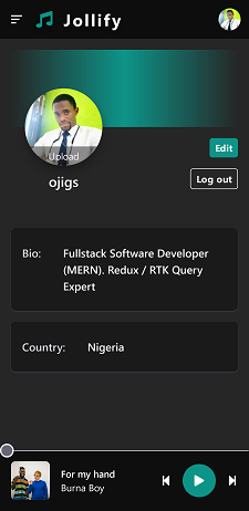 emmaojigs's tweet photo. Guys check out my recently completed, Jollify music streaming app, a MERN stack marvel. UI was designed with Tailwind CSS, Redux was used for state management, and RTK Query for data fetching and caching. 

Check it out: https://t.co/0AdX8kJqus. 

#frontend #staged #opensource https://t.co/qeN2iaG6Xb