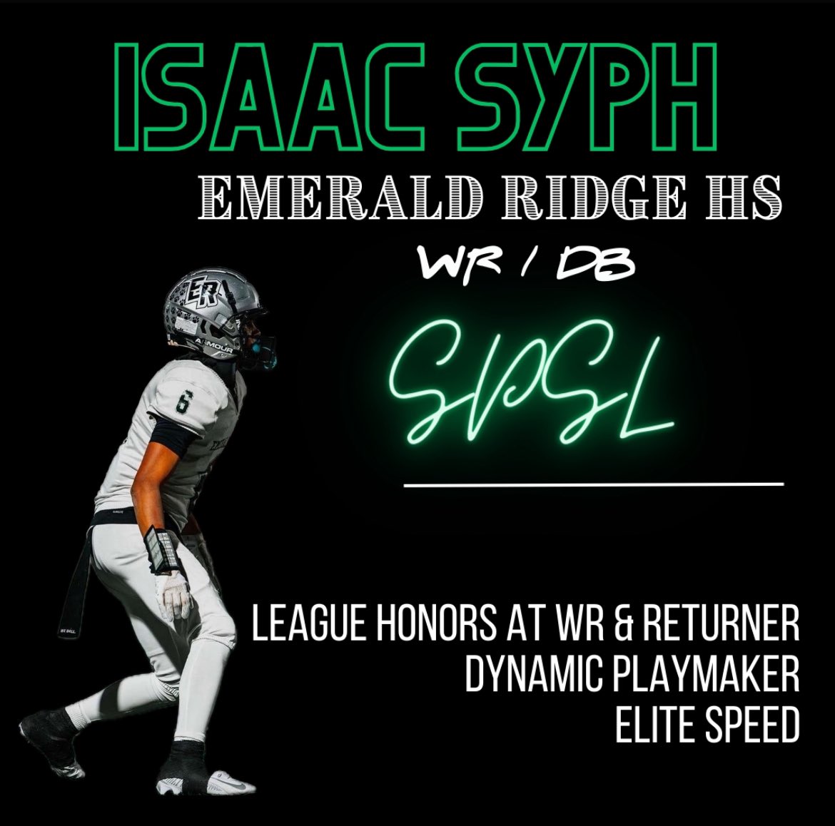 Emerald Ridge Football (@jagnationfb) on Twitter photo 🌟Senior Spotlight🌟
WR/DB/KR Isaac Syph
<a href="/Isaacsyph_/">Isaac Syph III</a>
Check out his highlights 👇
hudl.com/v/2LnZCF 🌟Senior Spotlight🌟
WR/DB/KR Isaac Syph
<a href="/Isaacsyph_/">Isaac Syph III</a>
Check out his highlights 👇
hudl.com/v/2LnZCF