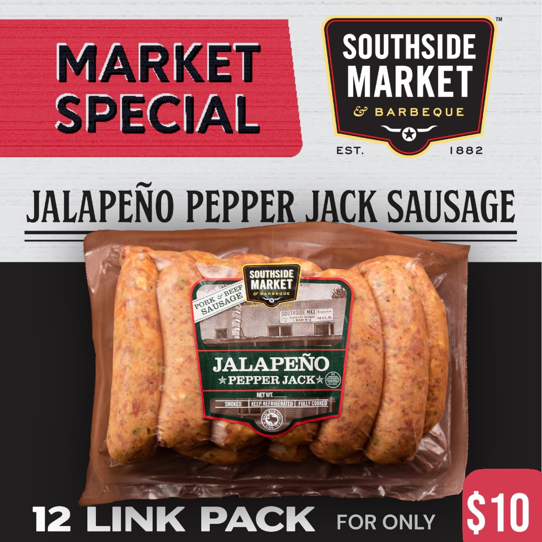 🔥 Last Week Alert! Grab our Jalapeño Pepper Jack Smoked Sausage Market Special - 12 links for $10. Ends this Sunday, December 3rd. Spice up your week! 🌶️ southsidemarket.com/products/jalap… #SpicySavings #TasteTheTradition #JalapeñoPepperJack