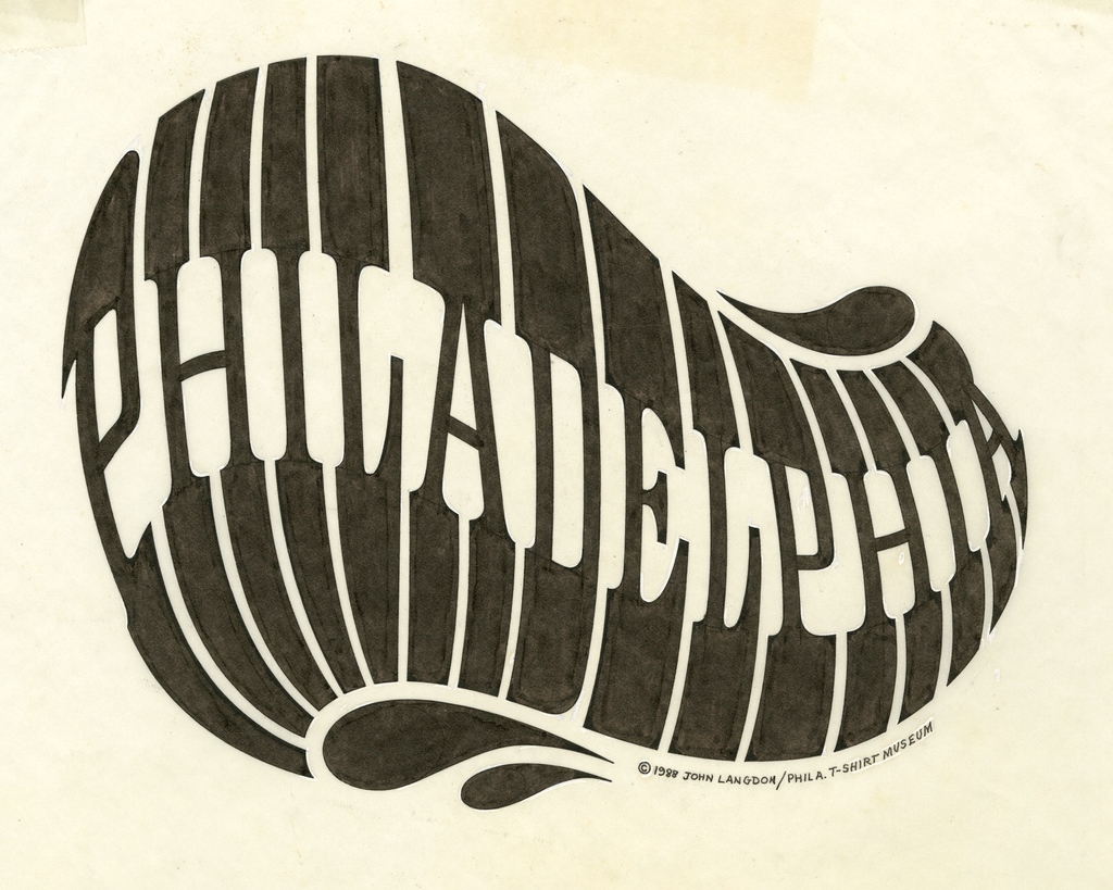 John Langdon, original art for the Philadelphia T-Shirt Museum, 1988.

#LetterformArchive #Lettering #GraphicDesign #Philadelphia