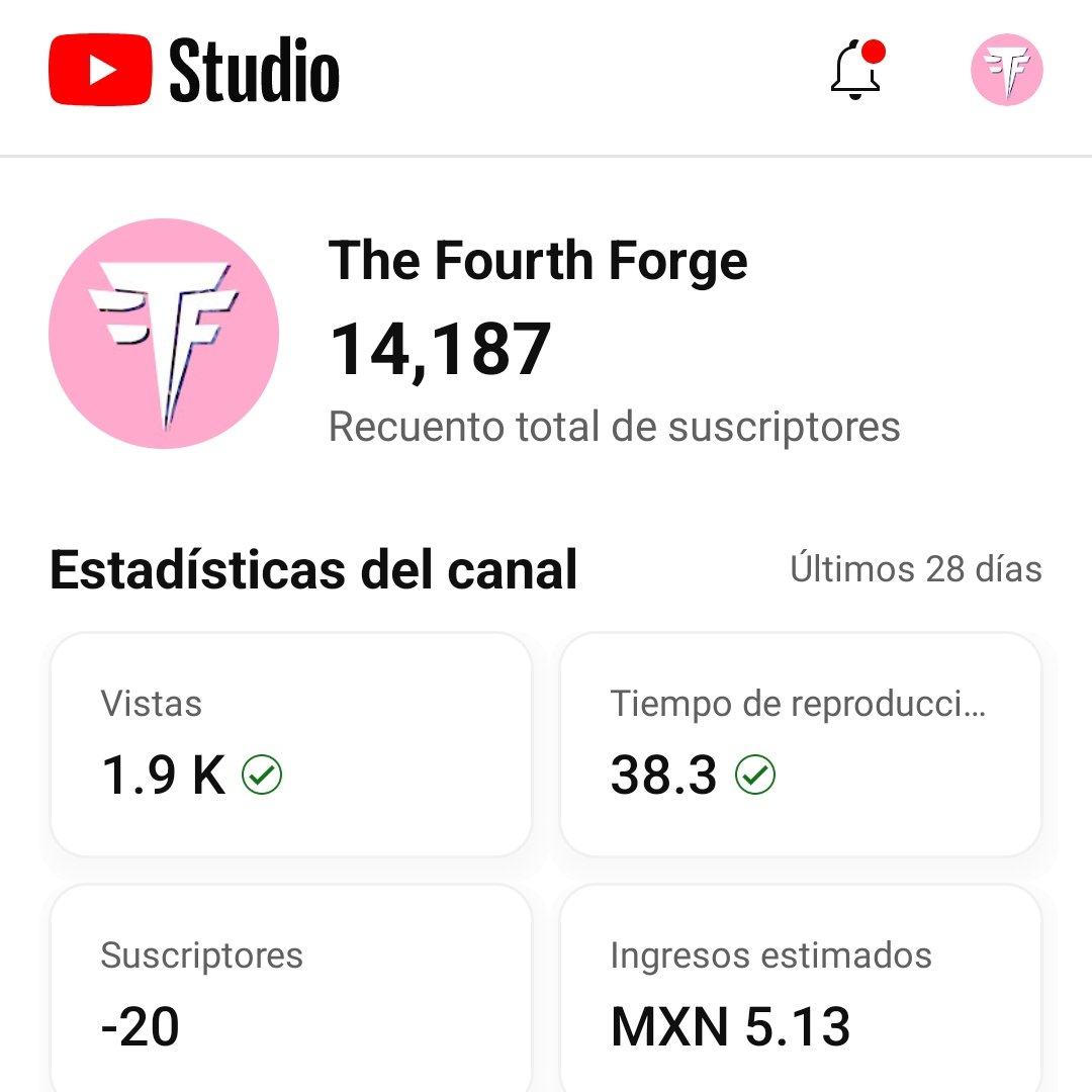 TheFourthForge's tweet photo. Después de estar bajando suscriptores durante meses por la inactividad en el canal, el día de hoy, por fin los aumentamos!
De aquí al millón. ᕦ⁠(⁠ò⁠_⁠ó⁠ˇ⁠)⁠ᕤ https://t.co/kQ8SLKcalS