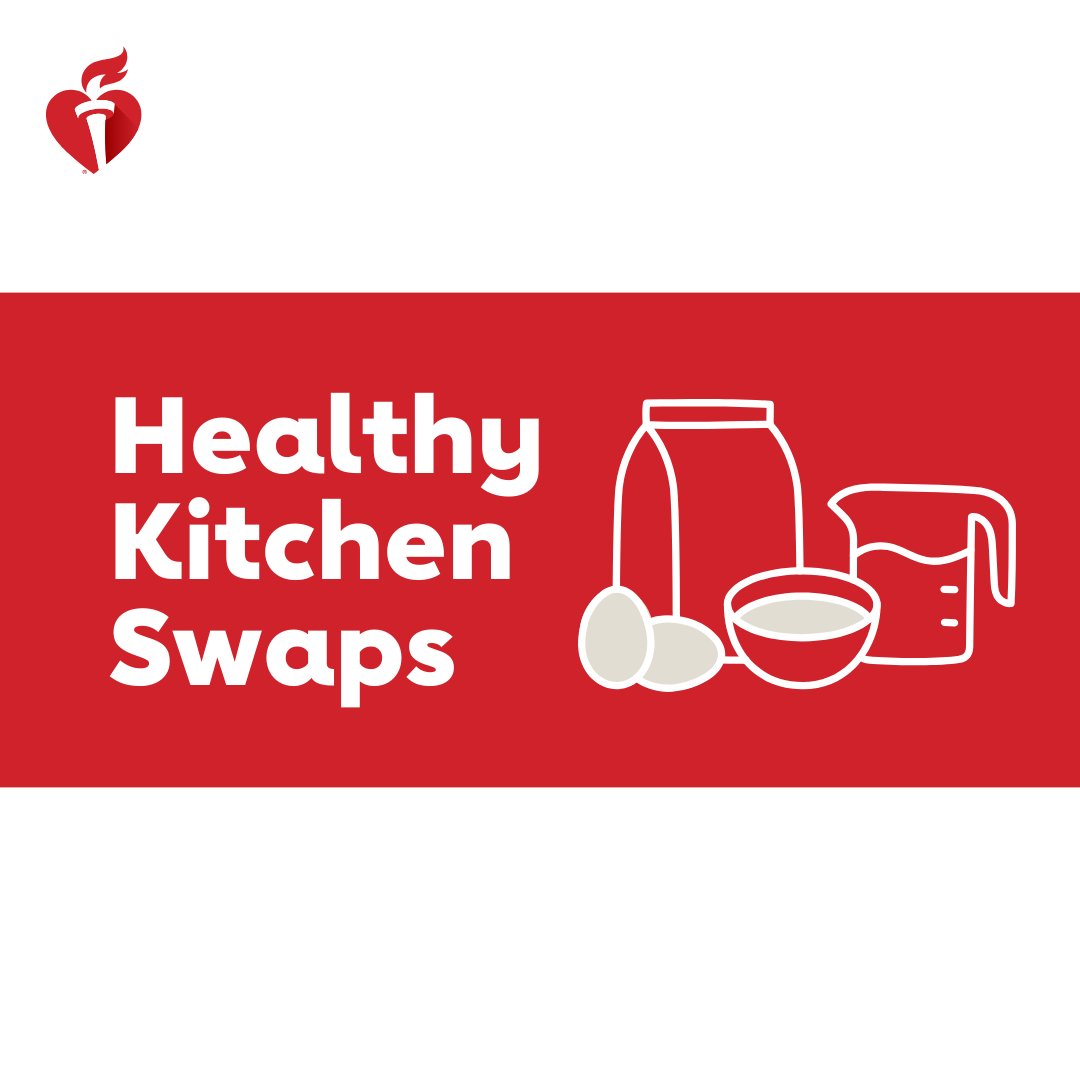 American_Heart's tweet photo. We love family recipes and know you do, too. These simple substitutions make them better for you without totally changing the taste. Cheers to holiday traditions! https://t.co/0BUdm7mMaX