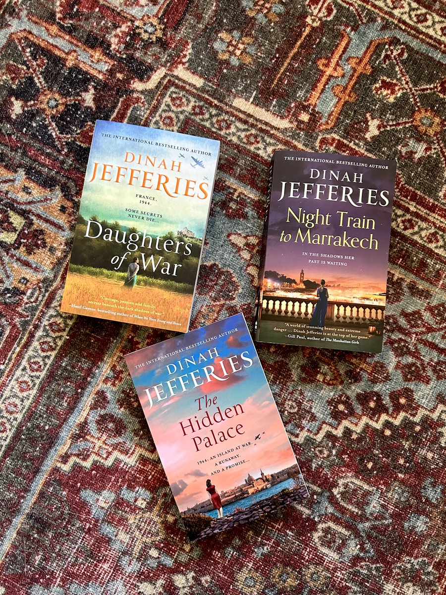 Harper360's tweet photo. The final book in the #DaughtersofWar trilogy by international bestseller @DinahJefferies, #NightTraintoMarrakech, is OUT TODAY! ✨
Start the series if you haven't already: https://t.co/AbeUGmqU1D
Finish the series if you're already a fan: https://t.co/FY6IRnDVI4 https://t.co/Dh2PHgWLwa