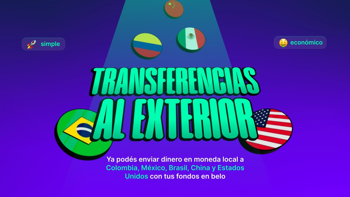 belo_app's tweet photo. ¡Transferencias en moneda local a  5 países! 💸

Te traemos la solución más simple para transferir cualquier moneda de tu balance en belo hacia cuentas de Latinoamérica, Estados Unidos y China 🙌

Te lo contamos en este hilo 👇 https://t.co/m3czRbnTqf