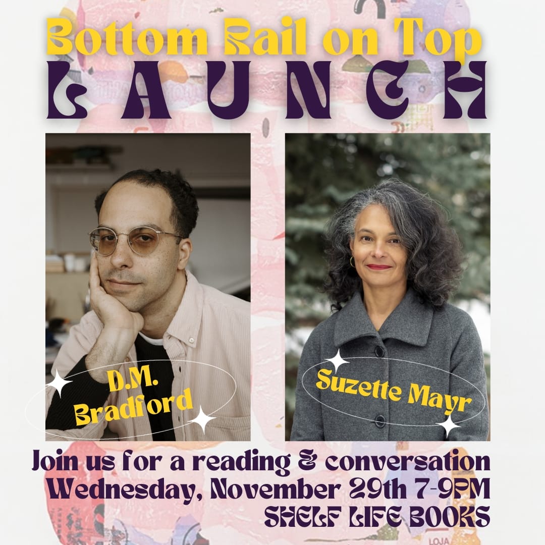 EDMONTON tomorrow night w/ Suzette Mayr @shelflifebooks 🚇