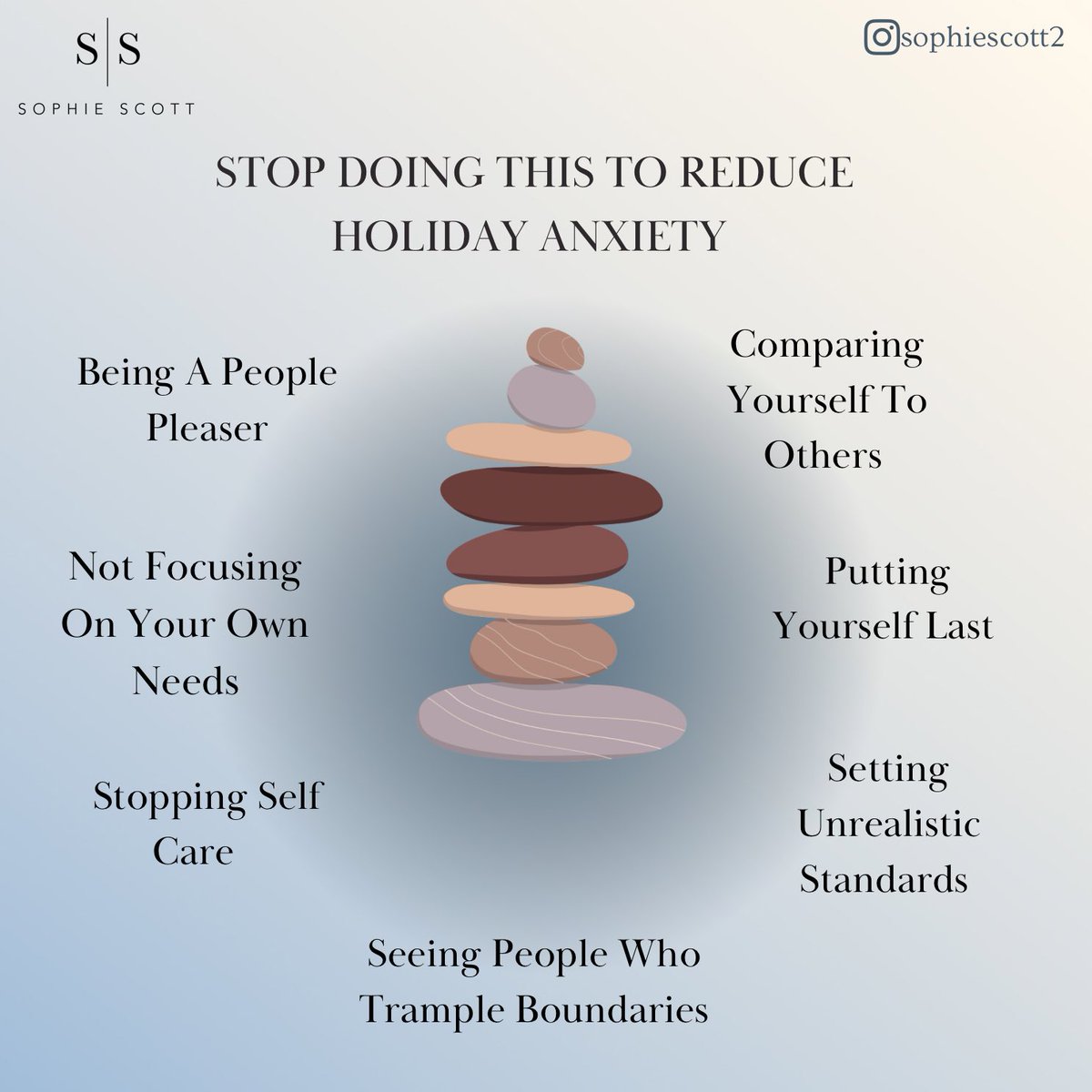 Does anxiety spike for you during the holiday season? Try stopping this. More at sophiescott.com.au 😊