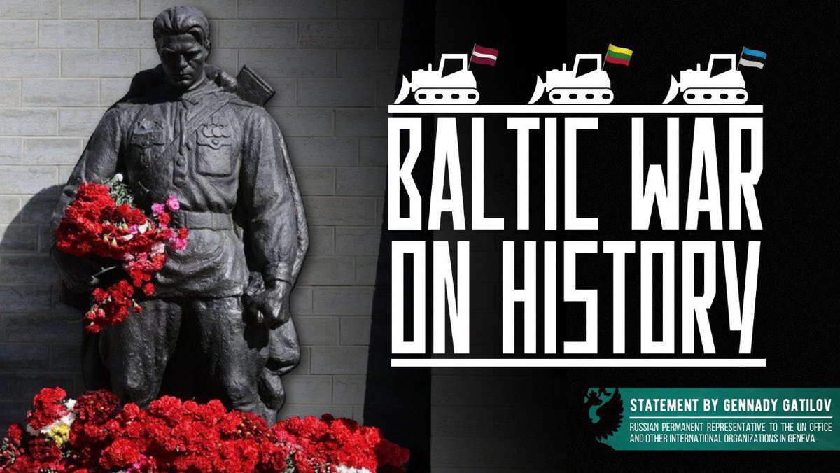 🇱🇻🇱🇹🇪🇪 The 'total war' declared by Latvia, Lithuania and Estonia on monuments to tens of thousands of Soviet warriors who gave their lives for actual existance of these states is repulsing. ❗️ I’ve once again called upon @volker_turk to condemn such desecration of WWII history.