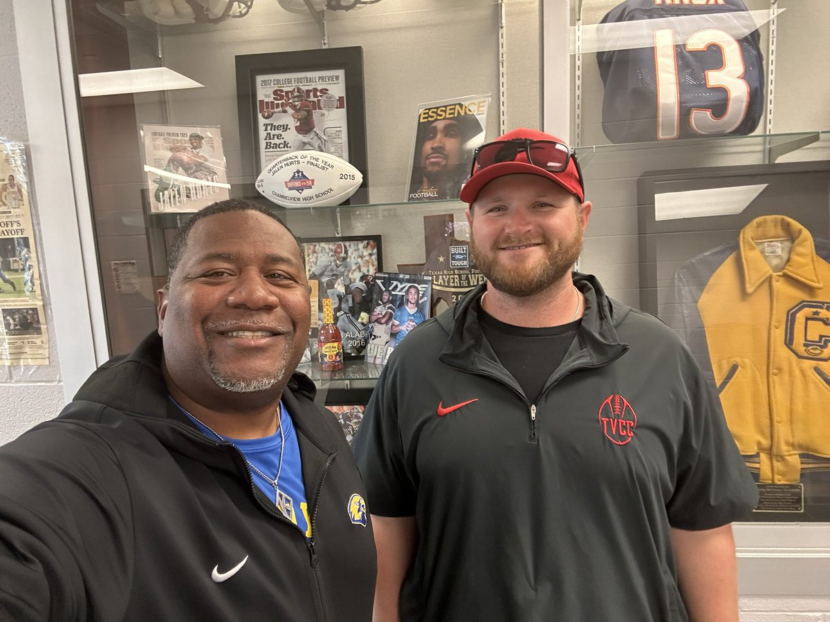 I would like to thank @coach_uselton and @TVCCFOOTBALL for stopping by today and talking about our student athletes. Y’all have done a great job with one of our alums @LarellHowling last year.