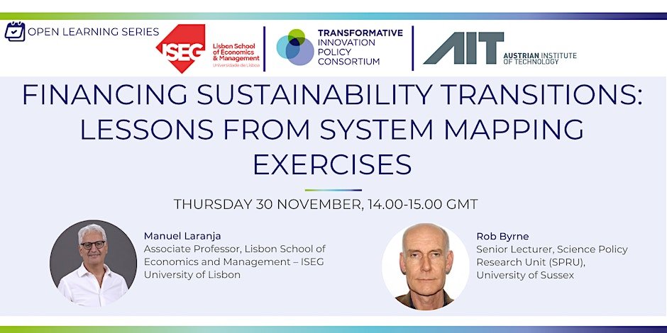 TIPConsortium's tweet image. - What do we mean by systems dimensions, or actors, materials and rules?
- What is a system regime?
- And how might we use these concepts to think about sustainability challenges in finance?

Join us Thursday with @mlaranja &amp;amp; Rob Byrne

eventbrite.co.uk/e/financing-su… #OpenLearningSeries