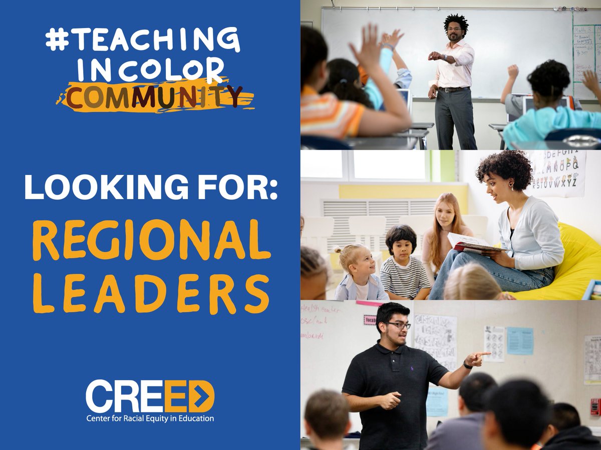 TeachInColorNC's tweet image. Our #TeachingInColor Community is looking for Regional Leaders to expand the network, coordinate mentorship, and plan in-person social events! 

Are you committed to supporting educators of color in NC? This part-time role may be a good fit!
Learn more: forms.gle/TLXBRu7yWdXpsG…
