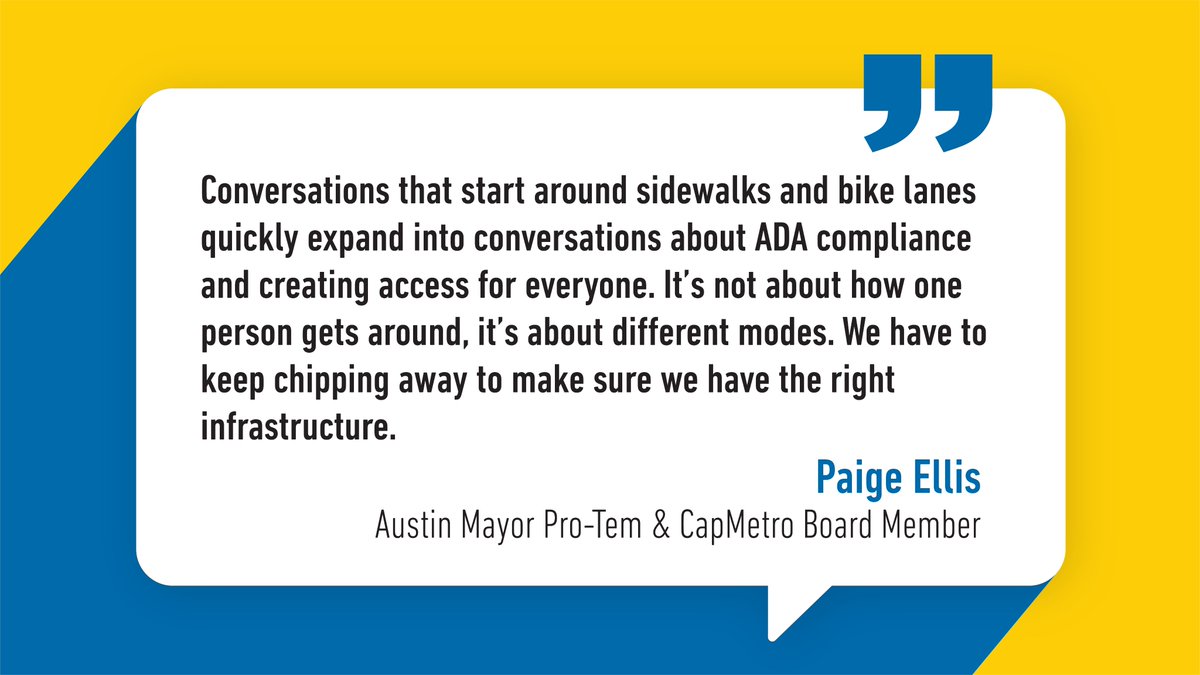 CapMetroATX's tweet image. .@PaigeForAustin on how specific infrastructure improvements can lead to broader improvements.