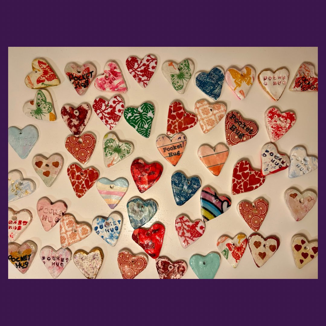 One of our wonderful talented supporters @Neety_pie made these beautiful air dry clay pocket hugs for our care packs! We love them and can’t wait to share them with patients. ❤️💜🩷🩵🧡💙💛💚
#cancer #breastcancer #cambridge #huntingdon #crafting #hearts #pockethug #airdryclay