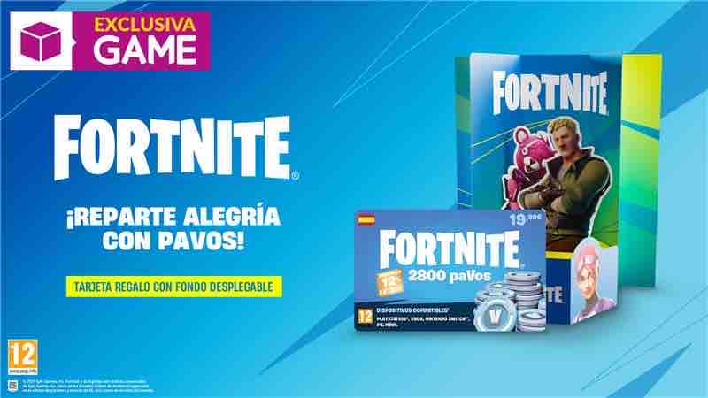 GAME España on X: ¡Reparte alegría con los PAVOS de #Fortnite! 😍✨ Hazte  ya con esta increíble TARJETA REGALO exclusiva GAME de 2.800 PAVOS con  fondo desplegable. Disponible solo en tiendas 👉