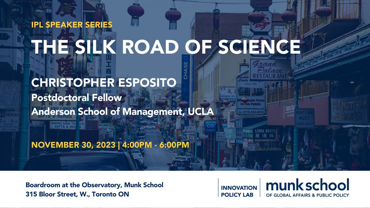 Register today for The Silk Road of Science, presented by @InnovationPoli1 . munkschool.utoronto.ca/event/silk-roa…