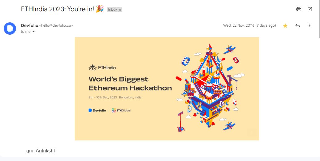 antriksh_batra's tweet photo. Finally!!!!@ETHIndiaco 🥳🥳

Ecstatic to announce that I've been selected for EthIndia! 🎉 Super excited to learn, and collaborate with fellow enthusiasts. Let the adventure begin! 🚀 #EthIndia #BlockchainJourney https://t.co/T5pc9tgS8o