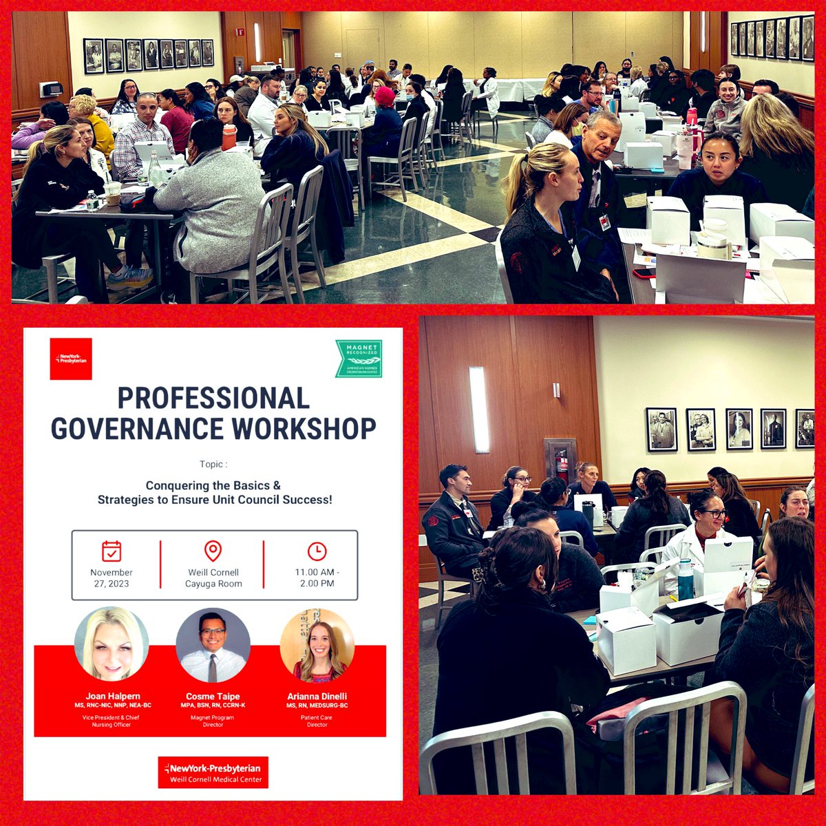 A day of reinvigoration for our Professional Governance structure! Thank you to all of our clinical nurses who lead unit councils or a campus committee and to our nursing leadership team for supporting and cultivating this foundational work! #nursingexcellence @WillieMManzano